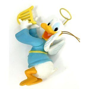 Vintage Grolier Disney Donald Duck Angel Ornament With Harp In Box 003906